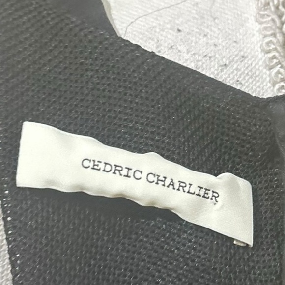 Cedric Charlier Black Sleeveless blouse netting hem size 8 - Picture 9 of 10